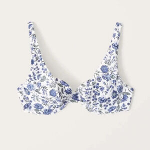 Abercrombie & Fitch Underwire Bikini Top Floral Navy​​​​​​​​​​